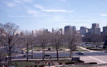 Philadelphia Skyline Before Liberty Place. &nbsp; Kodachrome 64. Minolta Hi-Matic 7S.